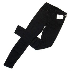 NWT Mother The Looker in Not Guilty Black Stretch Skinny Jeans 24
